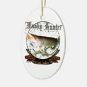 Musky hunter 1 keramisch ornament (Links)