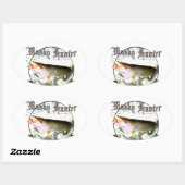 Musky hunter 1 ovale sticker (Vel)