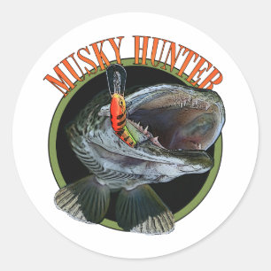 Musky hunter 7 ronde sticker
