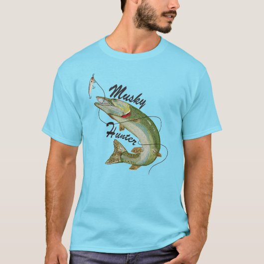 Musky Hunter Origineel ontwerp T-shirt (Voorkant)