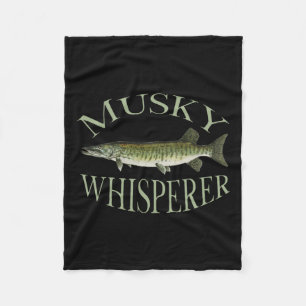 Musky Muskellunge Fish Illustration Art Gevist Fleece Deken