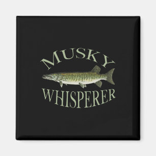 Musky Muskellunge Fish Illustration Art Gevist Magneet