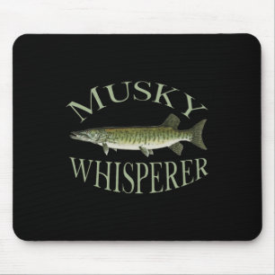 Musky Muskellunge Fish Illustration Art Gevist Muismat