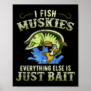 Musky Vis Cadeau Idee Muskie T-shirt  Poster