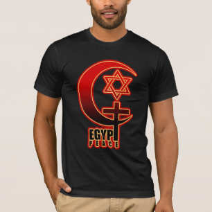 MUSLIM CHRISTELIJK JEW EGYPT PEACE T-SHIRT