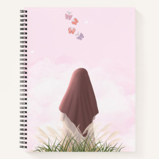 Muslim Girl Spiral Notitieboek – Pastel Islamitisc