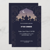 Muslim iftar-uitnodiging kaart (Voorkant / Achterkant)