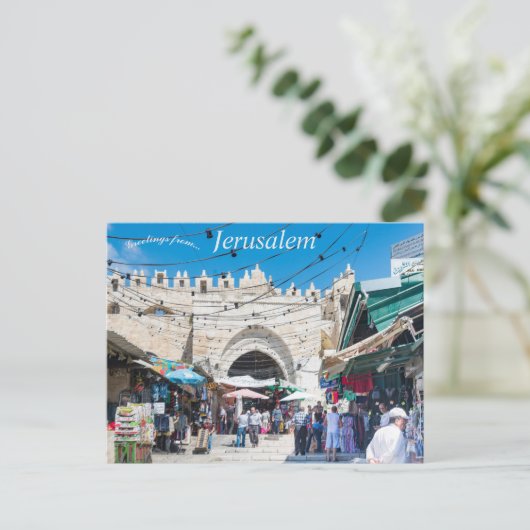 Muslim Quarter Old City Jerusalem Briefkaart (Staand voorkant)