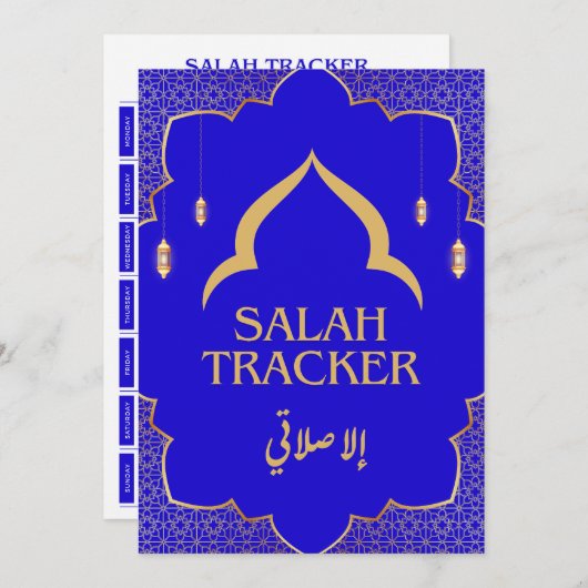 Muslim Salah Weekly Tracker Save The Date (Voorkant / Achterkant)