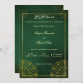 Muslim weeding invitation (Devant / Derrière)