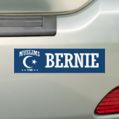MUSLIMS VOOR BERNIE SANDERS BUMPERSTICKER (Op auto)