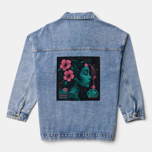MUSSA FLORAL DENIM JACKET (Achterkant)