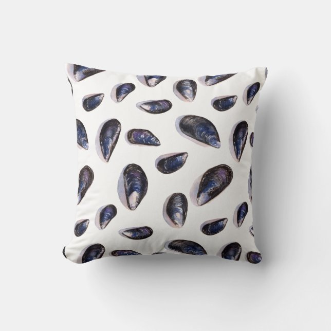 Mussel Shell Dream Cotton Pillow Kussen (Voorkant)