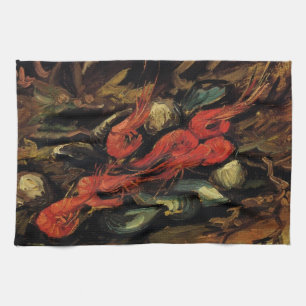 Mussels en garnalen van Vincent van Gogh Theedoek