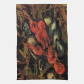 Mussels en garnalen van Vincent van Gogh Theedoek (Verticaal)