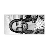 Mussen en lelies 	rubberstempel (Afrduk)