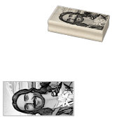 Mussen en lelies 	rubberstempel (Gestempeld)