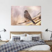 Mussen op een dunne tak canvas afdruk (Insitu (Slaapkamer))