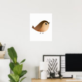 Mussen vogel Cartoon Poster (Thuiskantoor)