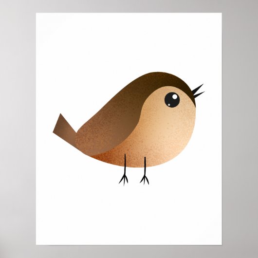 Mussen vogel Cartoon Poster (Voorkant)