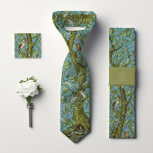 Mussen Vogels Monogram Kunst en Ambachten Mannen Stropdas