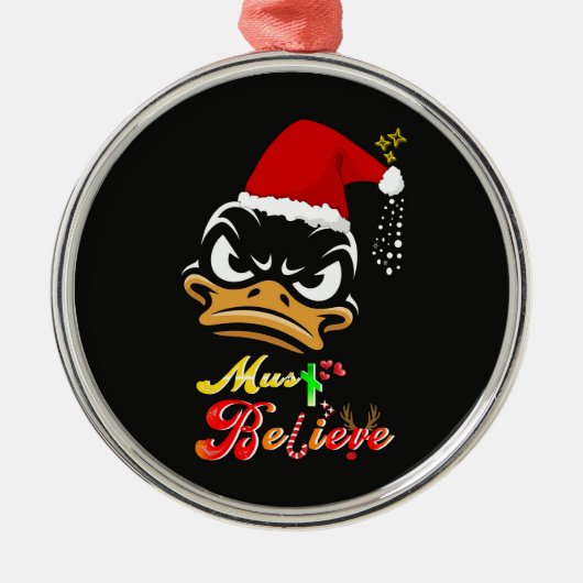 Must Believe Christmas Metalen Ornament (Voorkant)