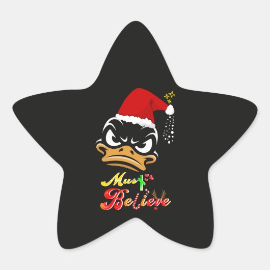 Must Believe Christmas Ster Sticker (Voorkant)
