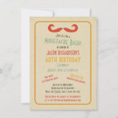Mustache 40e verjaardag uitnodiging (Achterkant)