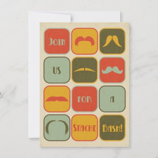 Mustache 40e verjaardag uitnodiging (Voorkant)