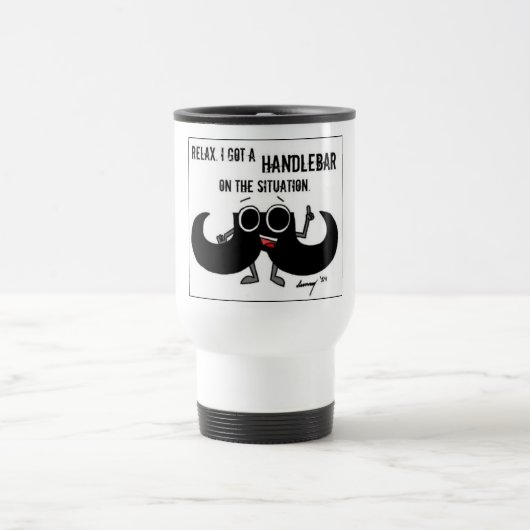 Mustache 'A UN HANDLEBAR SUR LA SITUATION' Mug (Centre)