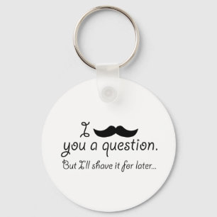 Mustache A Vraag Sleutelhanger