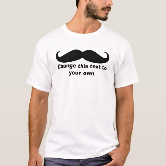 Mustache Aanpassen T-shirt (Voorkant)