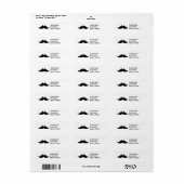 Mustache Adresetiketten Funny Mustache Humor Etiket (Full Sheet)