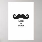 Mustache als een baas poster (Voorkant)