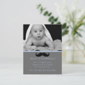 Mustache Baby Boy Birth Notice Aankondiging (Staand voorkant)
