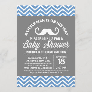 Mustache baby shower kleine mannen kaart
