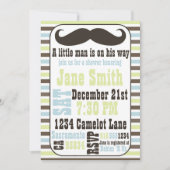 Mustache Baby shower Uitnodiging (Voorkant)