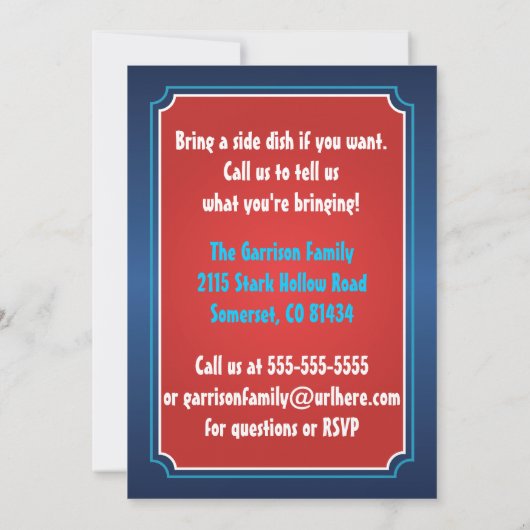 Mustache Bash 4e van de Uitnodigingen van de Parti (Achterkant)