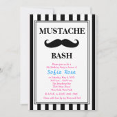 Mustache Bash Birthday Uitnodiging (Voorkant)