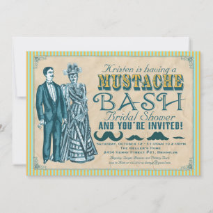 Mustache Bash Bridal Shower Kaart