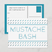 Mustache Bash Metro Briefkaart (Voorkant / Achterkant)