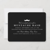 Mustache Bash Question Bokeh Lights Invitations (Dos)