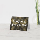 Mustache Bash Question Bokeh Lights Invitations (Devant)