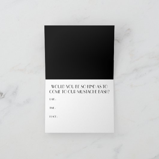 Mustache Bash Question Bokeh Lights Invitations (Intérieur)