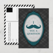 Mustache Bash Question Élégantes Invitations De Fr (Devant / Derrière)