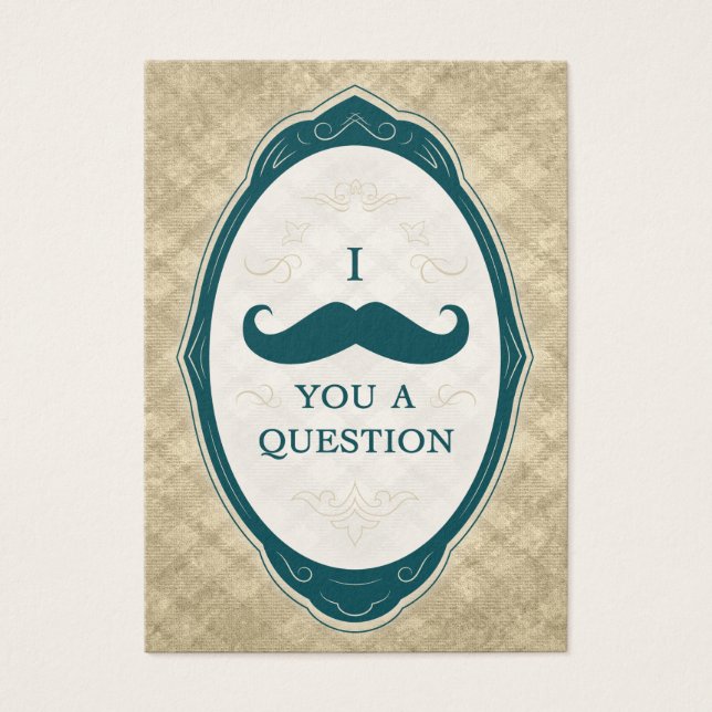 Mustache Bash Question Vintage Envoi de cadres (Devant)