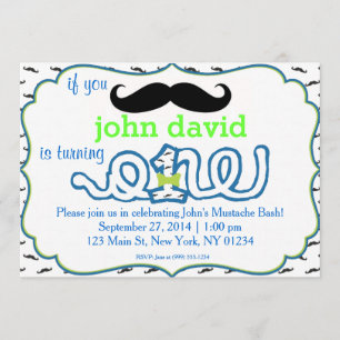 Mustache Bash Uitnodiging