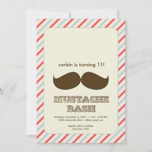 mustache bash uitnodiging