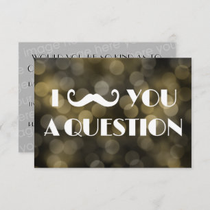 Mustache Bash Vraag Bokeh Lichten Uitnodigingen