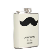 Mustache Best Man Gift Aangepaste naam Heupfles (Rechts)